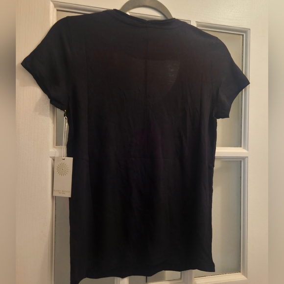 Ramy Brook New York Classic Black Scoop Neck Short Sleeve Tee - Picture 6 of 7